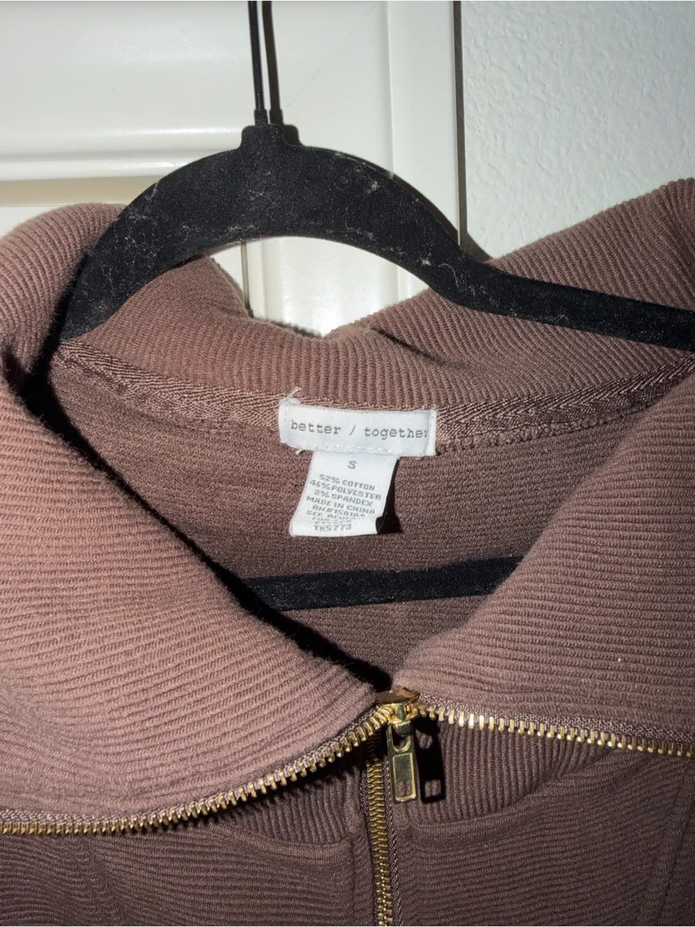 Better / Together Brown Ribbed Full Zip Sweater Jacket Size Small